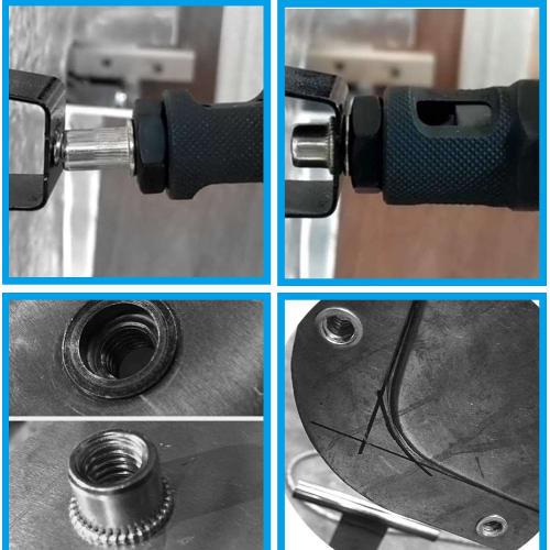 Menetop Rivet Nuts, 200 Pieces, Steel Alloy Riveter, M3 M4 M5 M6 M8 M10 Hollow Rivets for Cars, Machinery, Jigs, and Repairs