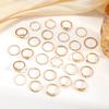 Hot-selling Simple Diamond-set Love Irregular Ring Set Gold Geometric Joint Ring Set