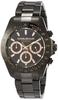 Daniel Muller Men's All-Stainless Steel Black Dial Chronograph Watch, DM-2027BKP, Black and Pink Gold