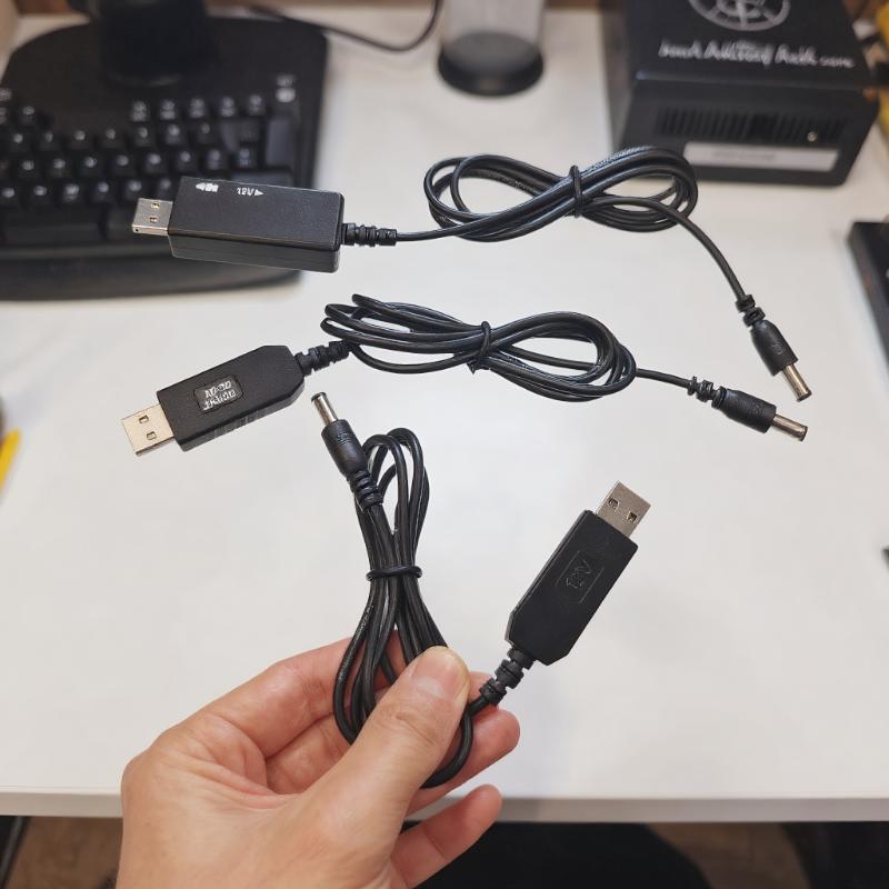 1Set DC 5V To 12V USB Cable Boost Converter Step-up Cord For Wifi Router Modem Fan 5.5*2.1mm WiFi To Powerbank Cable Connector