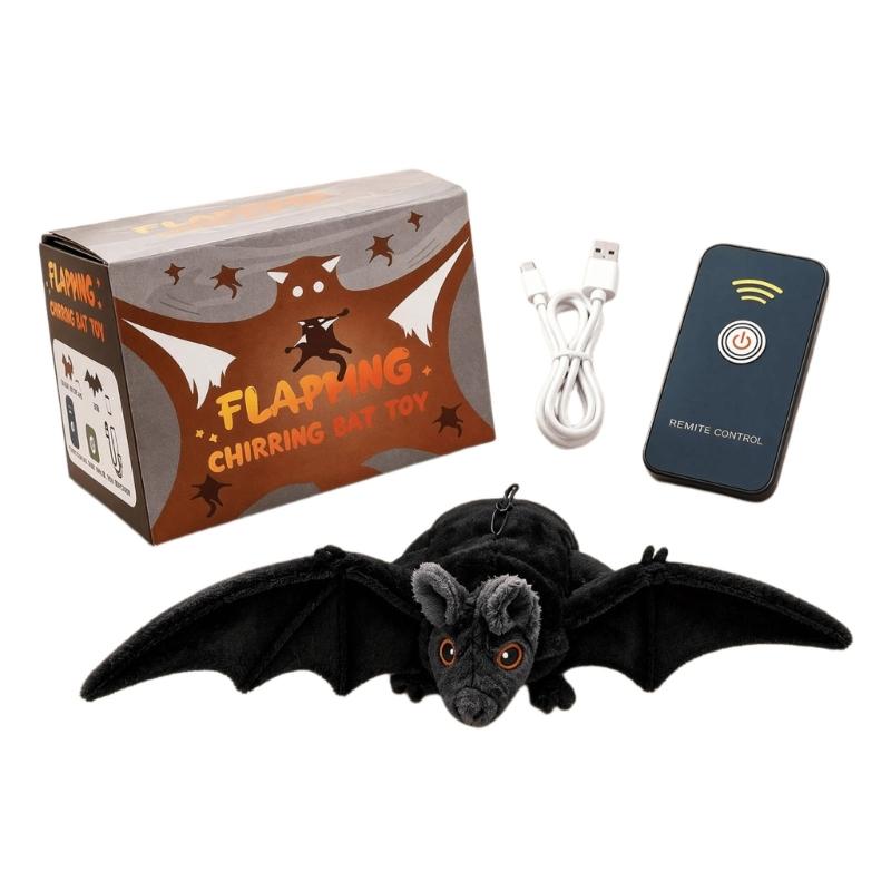 Handheld Controller Fledermaus Bewegungsspielzeug für Katzen und kleine Hunde, USB-wiederaufladbares Spielzeug mit weicher Abdeckung für den regelmäßigen täglichen Gebrauch in Innenräumen 1 brown