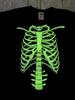 Vintage Skeleton Glow In The Dark Black T Shirt Size XL