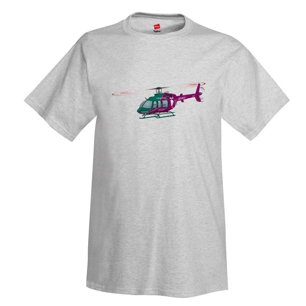 Футболка с вертолетом HELI25C407-GV1 - Персонализированная с вашим номером S