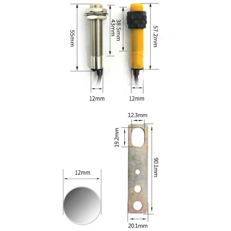 Magnetic Induction Counter Digital Electronic Punch Counter Metal Sensor 5-Digits LCD Digital Display 0-99999 Proximity