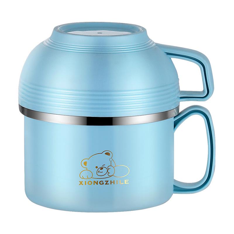 Large Capacity Food Grade Stainless Steel Lunch Box with Insulated Soup Bowl Lid, Easy to Clean - Ideal for Dorms and Adults