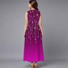 Ladies Oversized Sleeveless Round Neck Dress Vivid Cluster Floral Printed Loose Midi Dress