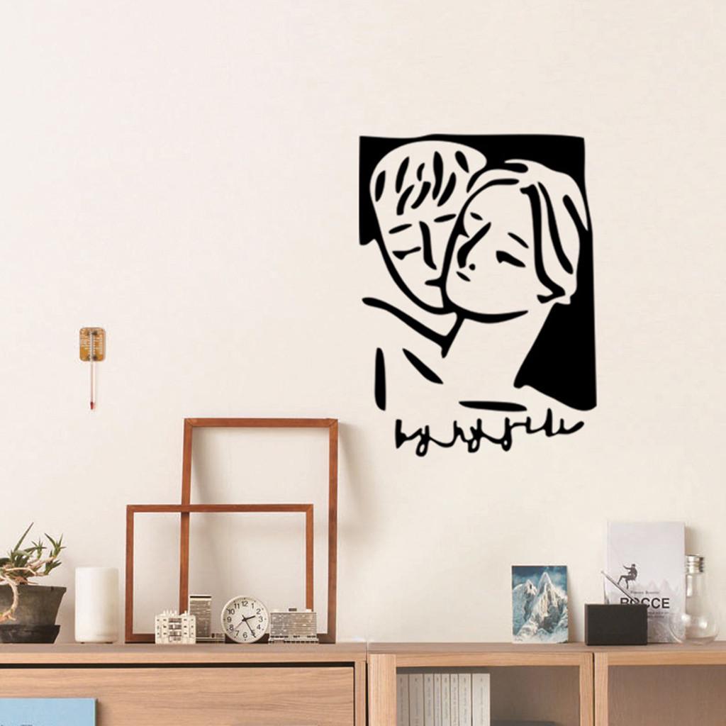 Wall sticker Line drawing decor Home Room dIY decor simple style ...