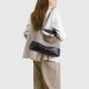 2025 New Model Color-Block Suede-Style Quilted Chain Frosted Leather Underarm Bag, Handbag, Shoulder Bag, Crossbody Bucket Bag
