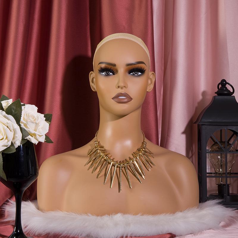 European & American Mannequin Head with Necklace Display – Half Body Model