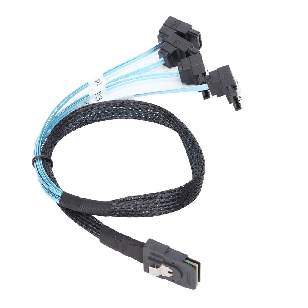 Mini SAS 36PIN Cable Plastic Durable 12Gbps High Speed Stable Performance Mini SAS To 4 SATA Cable
