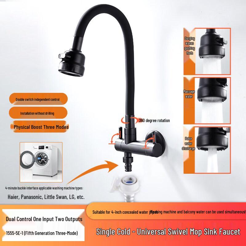TLXT Wall-Mounted Mop Sink Faucet