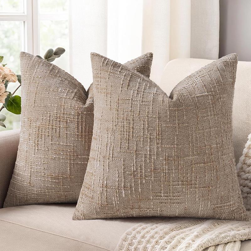 Modern Minimalist Bamboo Chenille Sofa Pillow Cover for Living Room and Bedroom