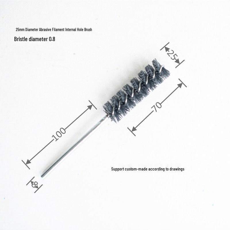 Abrasive Wire Tube & Pipe Brush - Steel Bristle for Deburring & Polishing