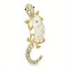 SKEDS Classic Women Men Vintage Crystal Lizard Badges Brooch Fashion Baroque Boutique Shining Pin For Ladies's Clothing Coat