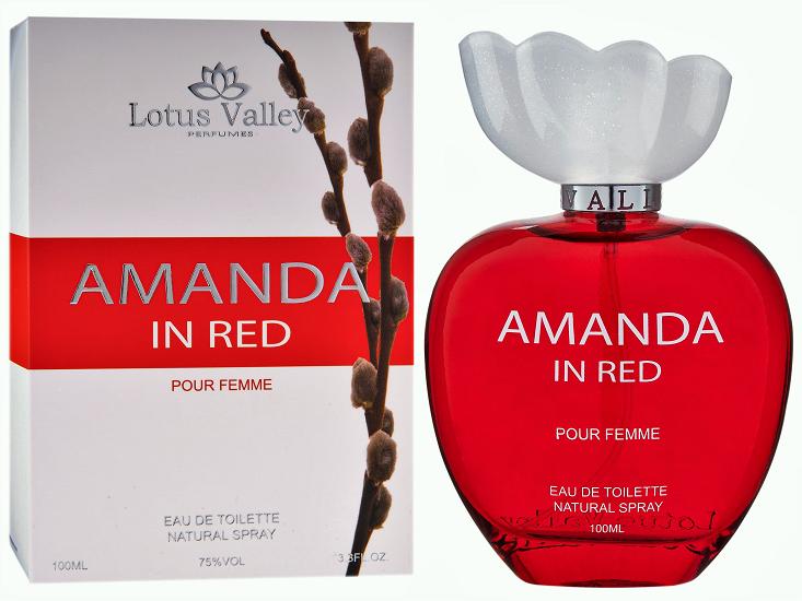 3 Pcs/6 Pcs Amanda In Red Toilet Water for Women, Lotus Valley