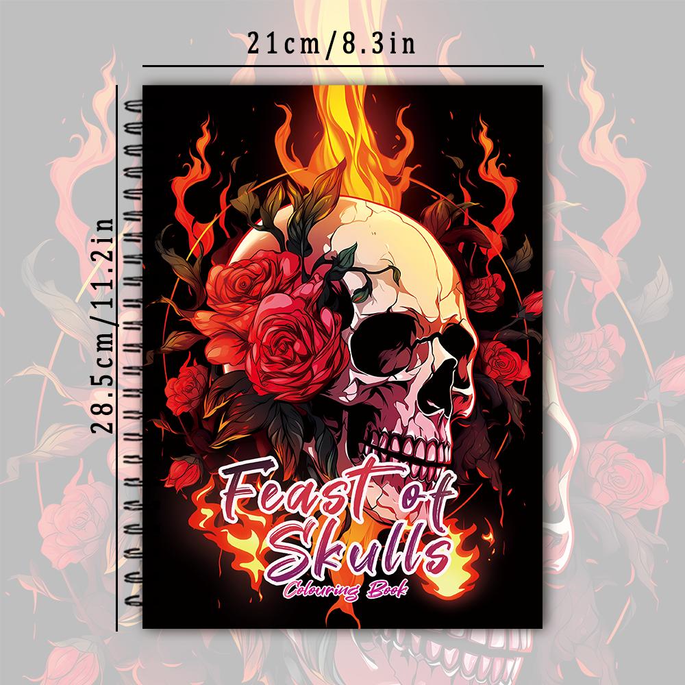 Adult Coloring Book -30 Sheet Spiral Coloring Book, 11.2X 8.3Inch, 100Gsm Thick Paper, Back to School, New Year, Birthday Gift