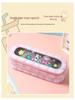 Large Capacity Transparent Cartoon Pencil Case for Girls with Double-Layer Design, Ideal for Elementary School Students
