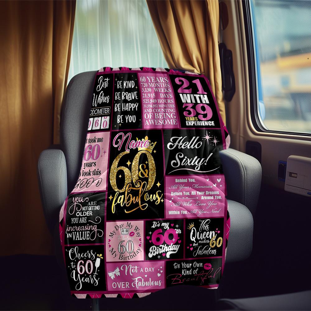 Birthday Gift For Women Customize Your Name Rv Blanket Comfortable Soft Lightweight Allseason Multipurpose Blanket For Travel Camping Picnic Sofa Bed