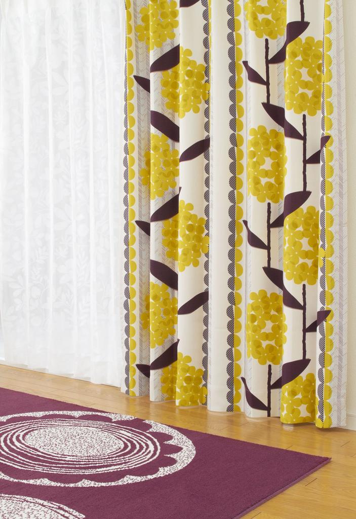 Suminoe Blackout 100 x 178 1 V1234 Curtains, Yellow, cm, Keiransus, Washable, Piece,