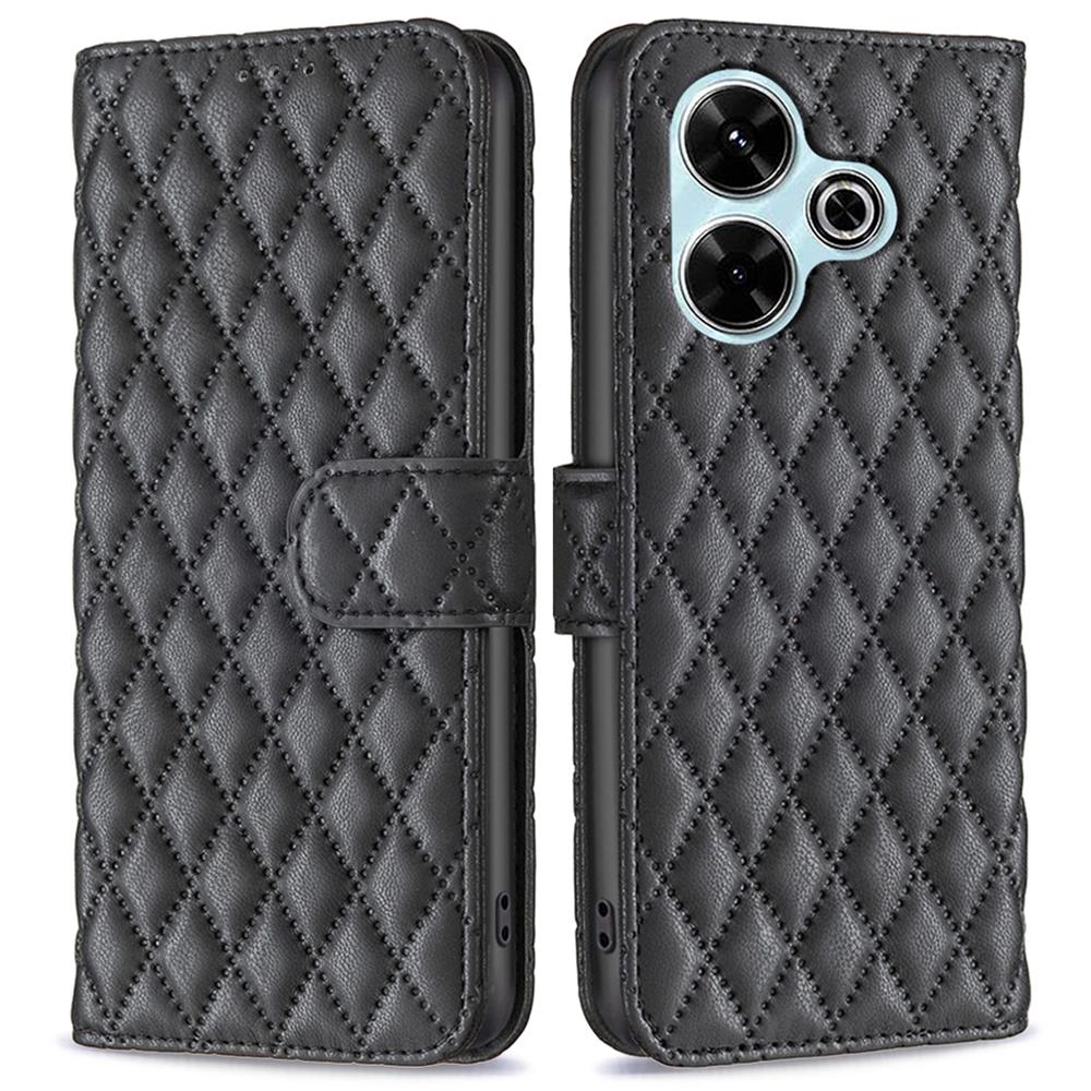 

For Xiaomi Redmi 13 5G/13 4G/Poco M6 4G Leather Case Wallet Phone Cover Black