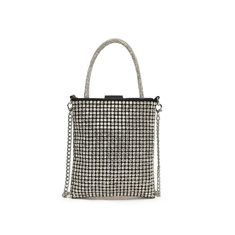 Modern Geometric Pattern Kids Crossbody Bag With Eye-catching Rhinestones For Boys And Girls Vertical Diamond Handle