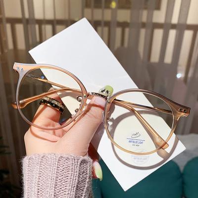 Ultra-light Tr Glasses For Men's Trendy Blue Light Can Be Matched With Small Face Frame For Women's Flat Light Glass 11027