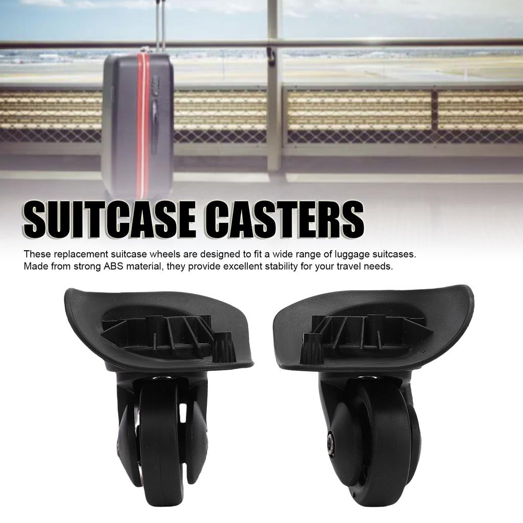 1 Pair Luggage Suitcase Wheels Replacement for 47R Silent Trunk Luggage Wheels Spare Part Black Suitcase Casters