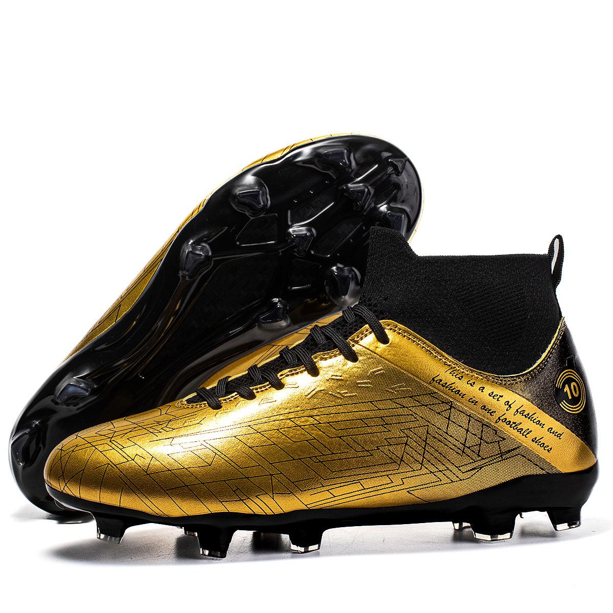 

High-top football shoes, new male and female students professional training, long spikes, youth broken nails, Champions League football shoes 45