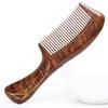 Black Gold Sandalwood Fan-Shaped Comb: Traditional Craft with Gold Tracing