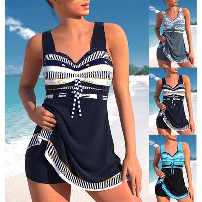 2024 Γυναικεία σέξι μαγιό παραλίας Tankini Δύο τεμάχια μαγιό εκτύπωσης Tankini Beach Summer Fashion Beach Γυναικεία σετ μαγιό