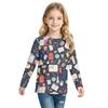 Kids Long Sleeve Round Neck Printed T-Shirt for Back to School