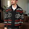 Men's Knitted Cardigan Jacket Men's Zipper Lapel Slim Outer Wear Knitted Sweater