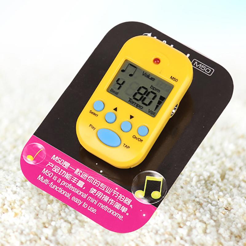 Electronic Metronome Mini Professional 2 Channel Headphone Output for Guitar Piano Violin M50