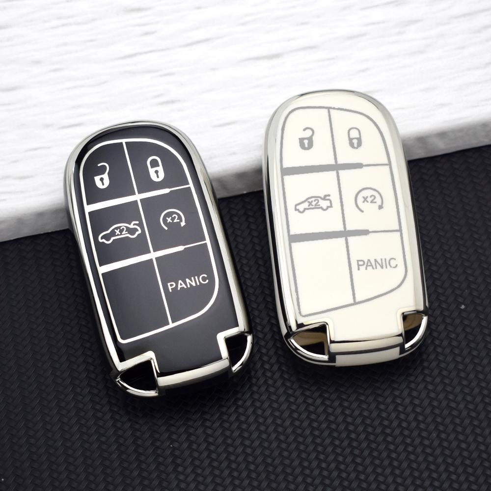 2/3/5 Buttons Tpu Car Key Case For Jeep Grand Cherokee Renegade For Dodge Ram Charger Challenger Journey Durango Fiat Key Cover