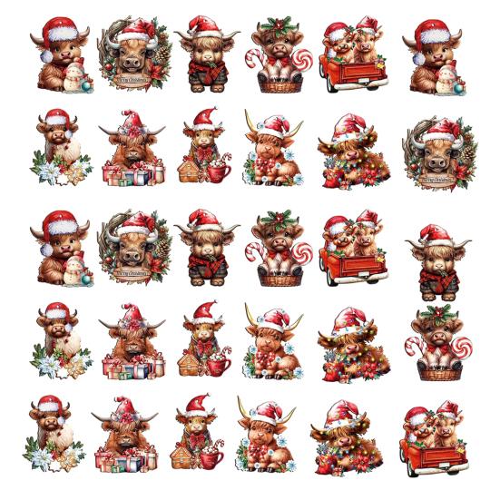 Christmas Horse Ornaments 2D Acrylic Vintage Horse Christmas Tree Hanging Decoration Western Theme Animal Ornaments for Xmas Tree Home Decor