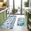 1Pcs Butterfly Pattern Floor Mat Modern Kitchen Polyester Rug Non-Slip Colorful Indoor Carpet, For Home Bathroom Bedroom Living Room Decor