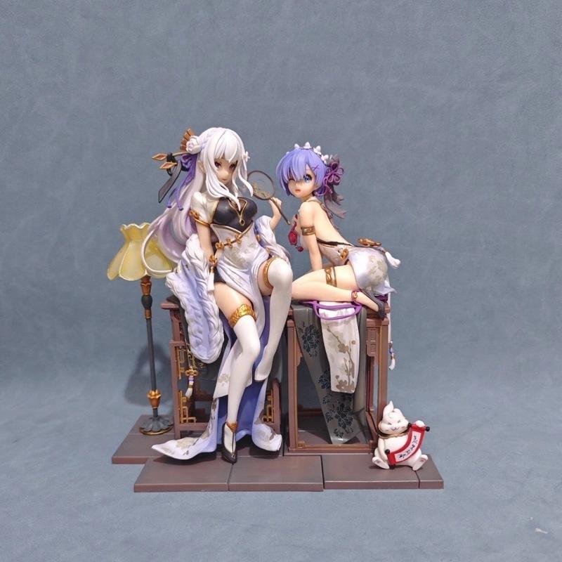 Re:life In A Different World From Zero Rem Emilia Chinoiserie Clothing Figure Figure Collection Desktop Decoration For Xmas Presents