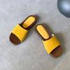 Fashion Luxury Female Slides Flats Ladies Slippers Shoes Summer Beach Round Toe Fashion Metal Rivet Women Flats Slippers Sandals Shoes