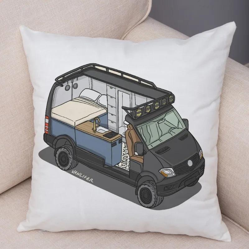Cartoon Toy Car Decorative Pillowcase Car Ornaments Office Living Room Sofa Home Pillowcase
