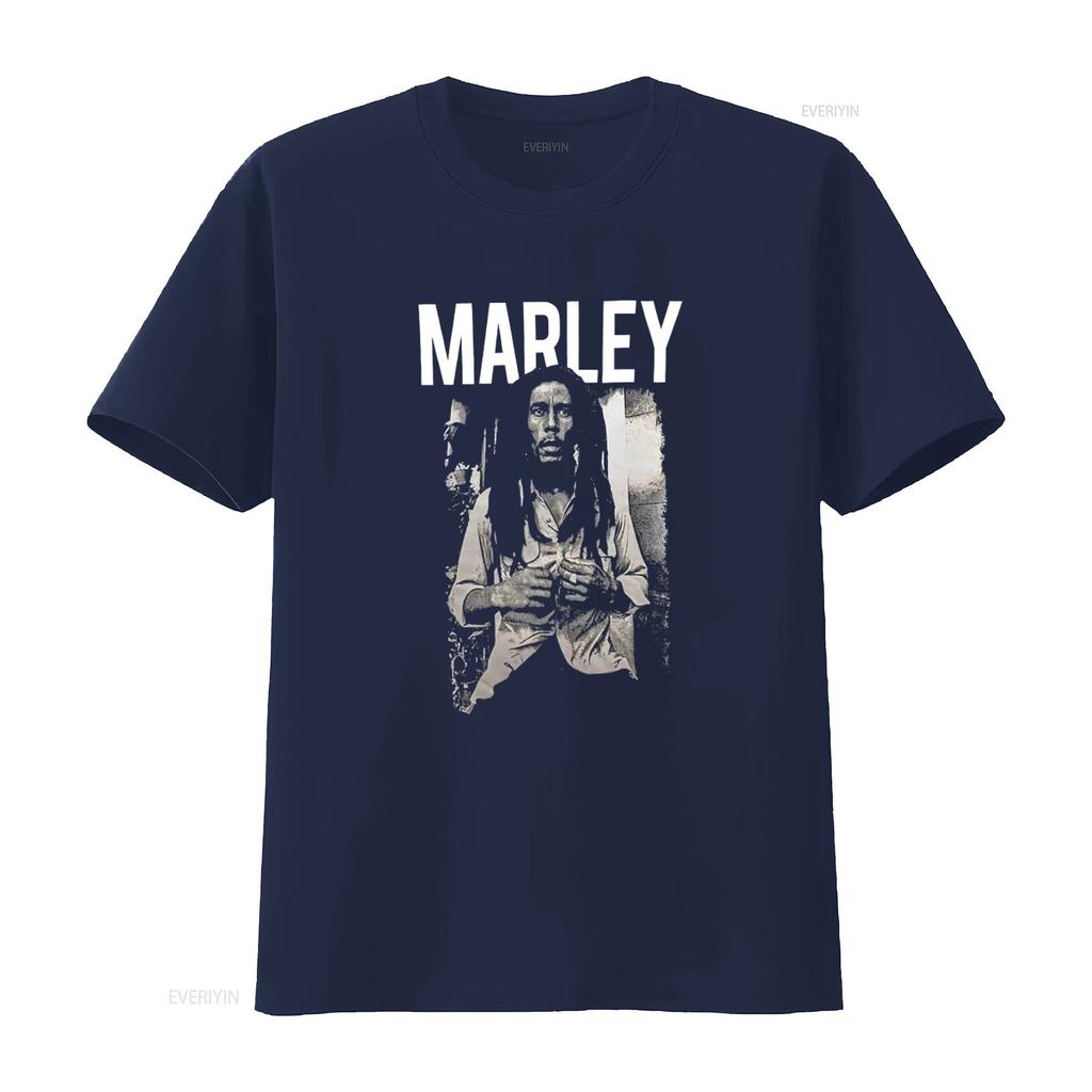 T-shirt con Stampa Stile Retro Bob Marley Taglia Media Vintage Elegante Leggermente Designer Vestiti Elastici Uomo Unisex Streetwear