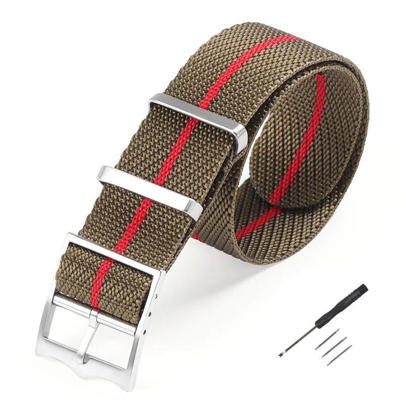 

Comfortable Canvas Nylon Watch Band 20mm 22mm Watch Straps Loop Military Washable Belt for Men Watchbands High Density Wristband 20mm