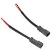Pair DT Male Socket Harness Retrofit Connectors Wiring Universal for Headlight Fog Lamp 12V‑24V