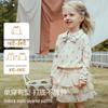 EMXEE Girls' Brushed Cotton Long-Sleeve Peter Pan Collar Tee