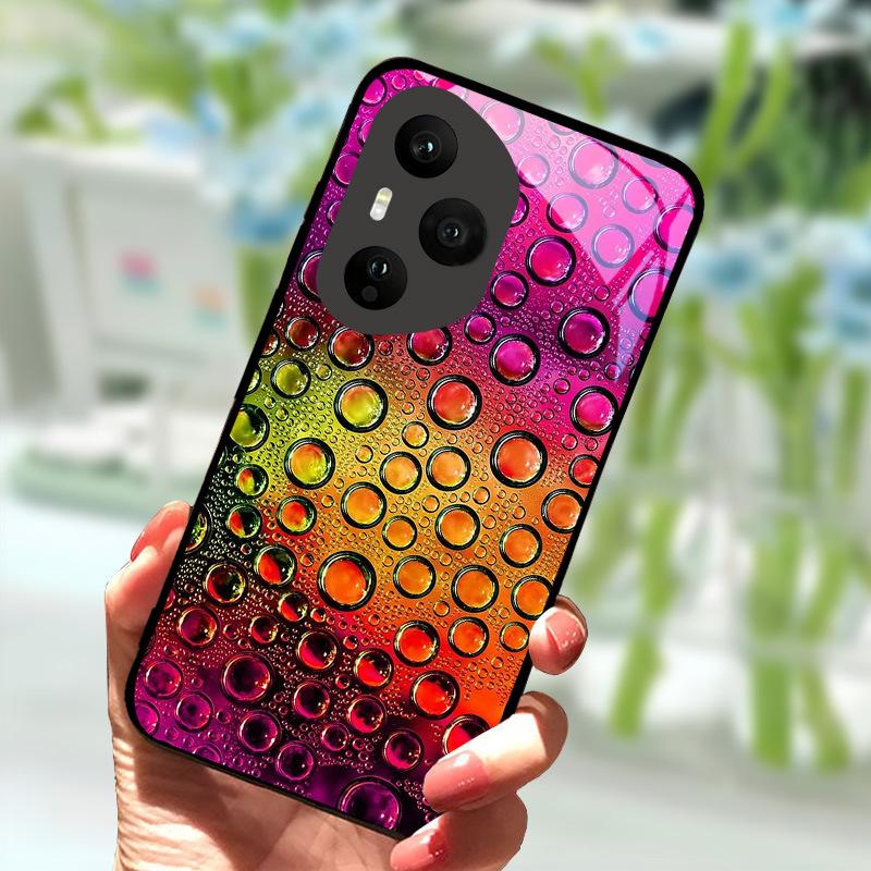 For Honor 400 Pro 5G Case Luxury Tempered Glass Anti-Fall Cover For Honor400 Pro 400Pro Phone Back Shell Shockproof Fundas Capa