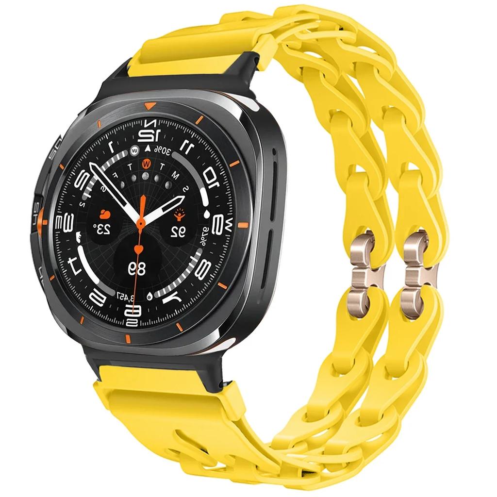Silicone Chain Strap for Samsung Galaxy Watch 2025/7 Ultra 47mm Wristband Band Bracelet for Galaxy Watch ultra 2025 Watchband