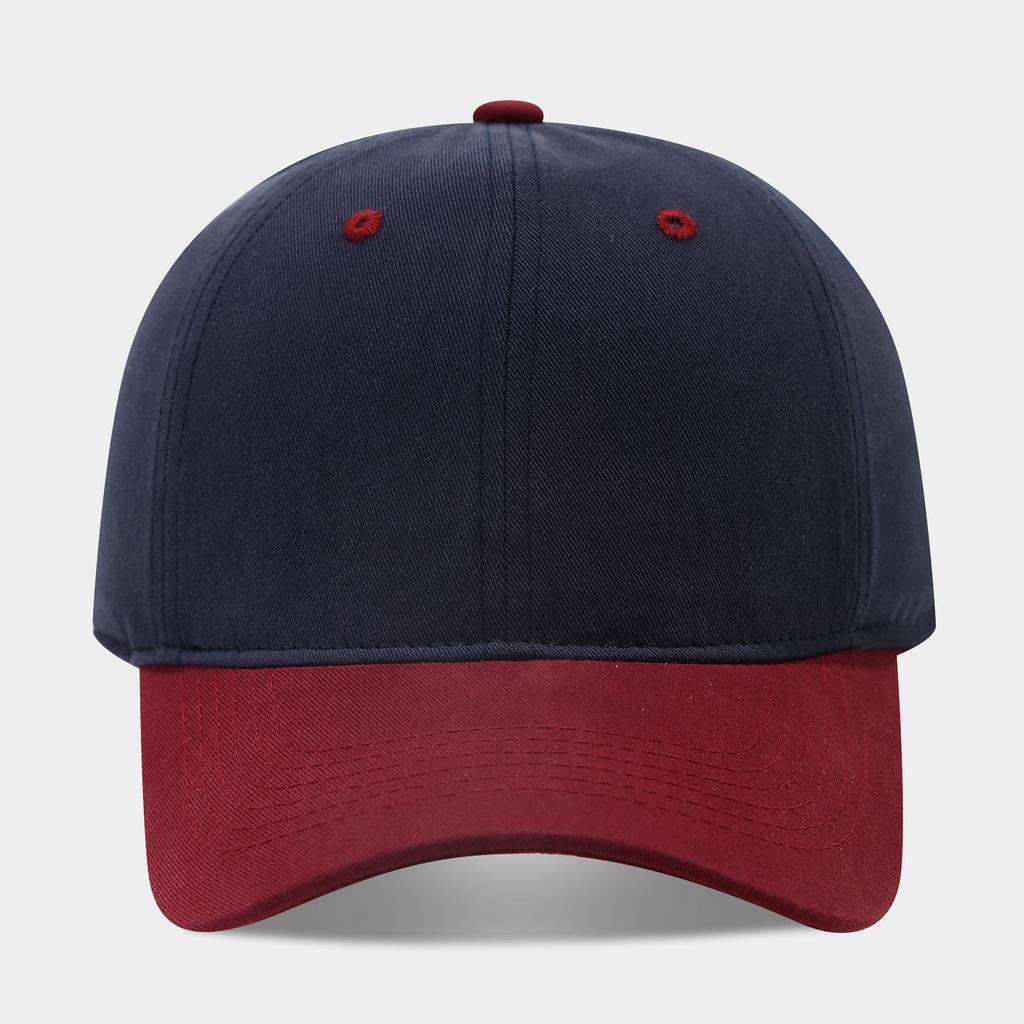 Kontrastfarben-Patchwork reine Baumwolle Baseballkappe Damen weiches Oberteil gebogene Krempe lässt das Gesicht kleiner wirken Retro vielseitig Partnerkappe