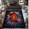Tappeto in Flanella Stampato Manchester United Antiscivolo Morbido Poliestere Tappeto per Pavimento Tappetino Decorativo per Interni per Camera da Letto Soggiorno Divano