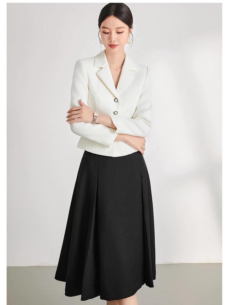 Autumn-Winter Fashion Retro Slim Fit Women's Skirt Suit - Professional Formal Workwear