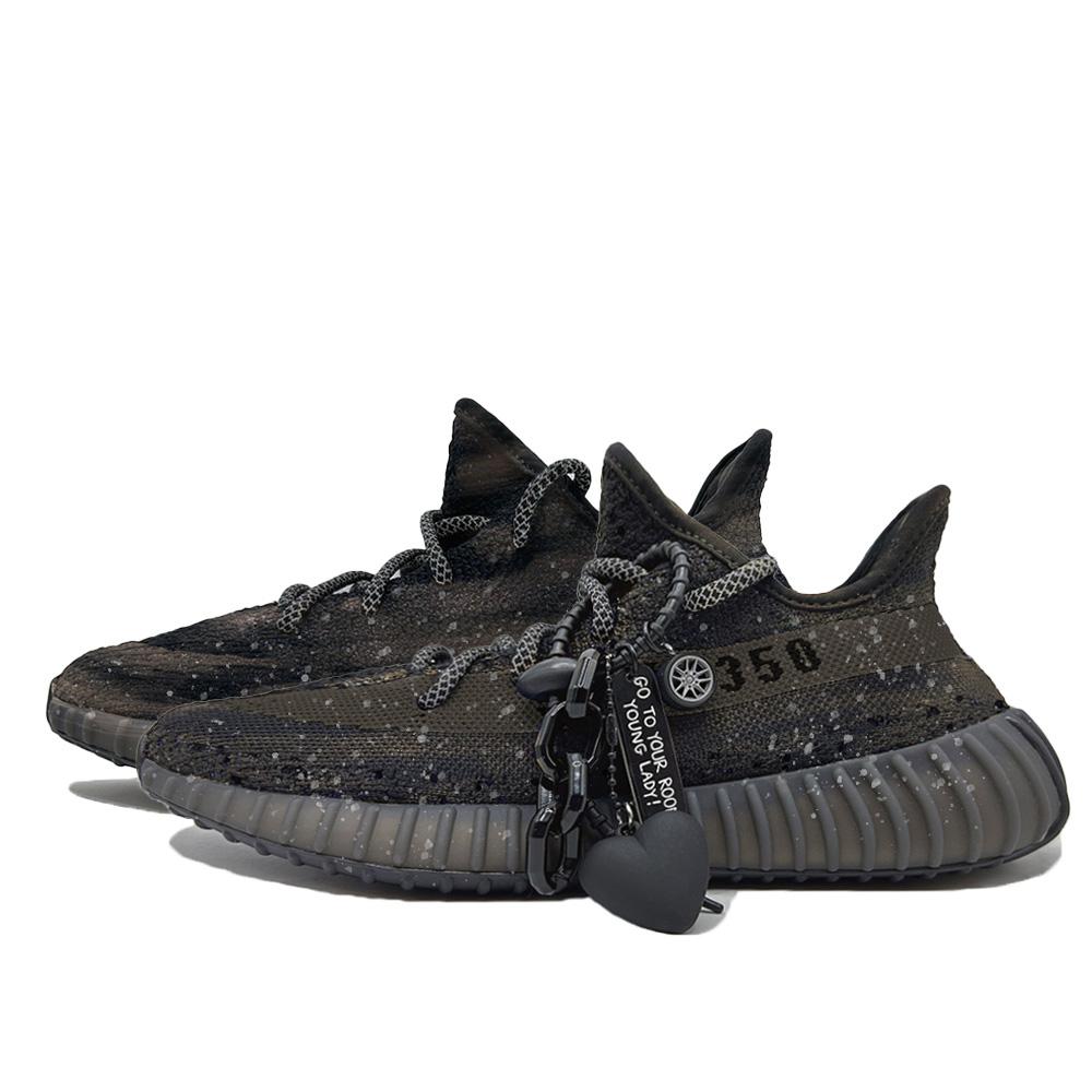 Adidas Originals Yeezy Boost 350 V2 Abrasion Resistant Low top Running Shoes Unisex Black GY7164(Team499- )