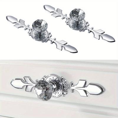 2pcs Single Hole Handle for Cabinet/Closet Door/Drawer Knob, Wardrobe Pull, Decorative Furniture Handle